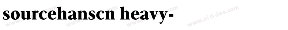 sourcehanscn heavy字体转换